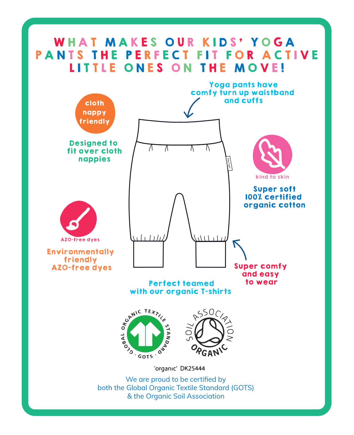 Organic Multi Stripe Yoga Pants